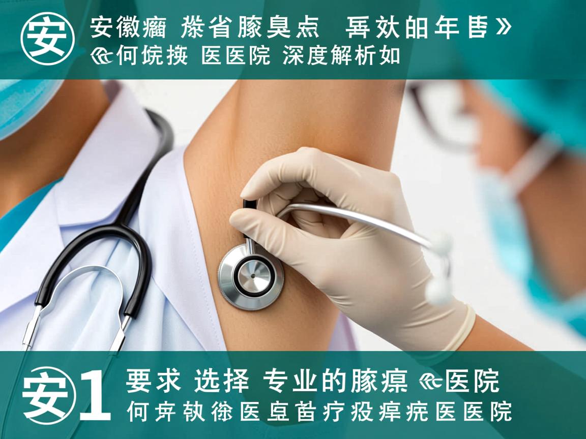 安徽省腋臭医院深度解析，如何选择专业的腋臭医院
