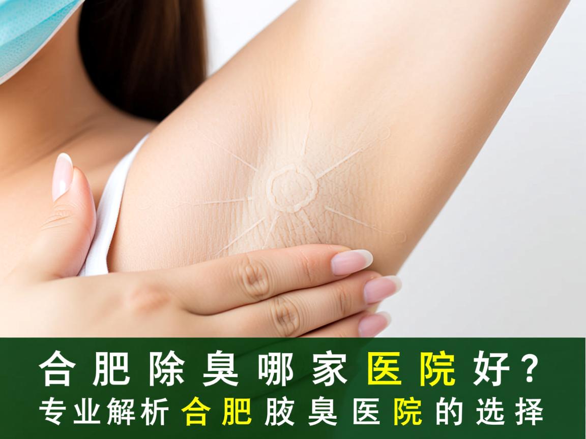 合肥除腋臭哪家医院好？专业解析合肥除腋臭医院的选择