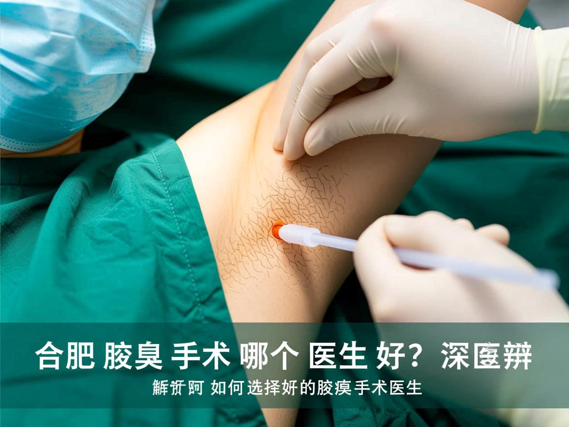 合肥腋臭手术哪个医生好？深度解析如何选择好的腋臭手术医生