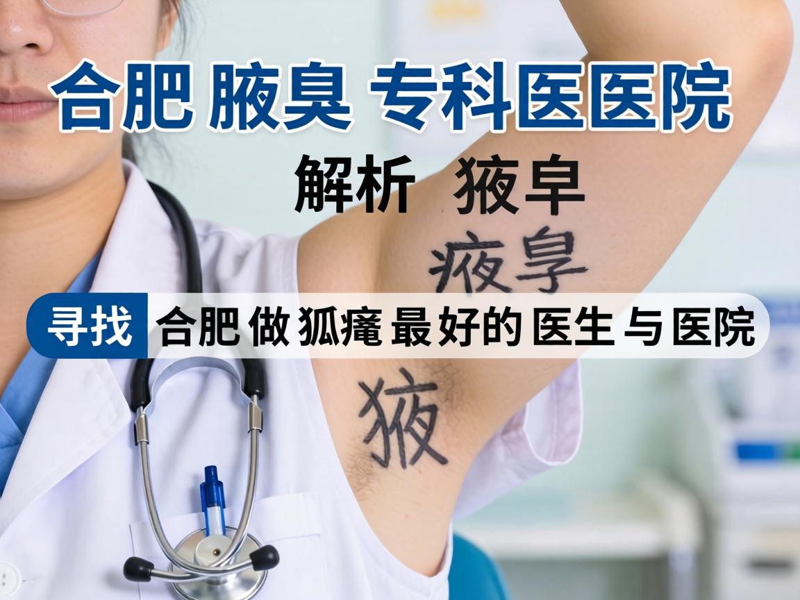 合肥腋臭专科医院解析，寻找合肥做狐臭最好的医生与医院