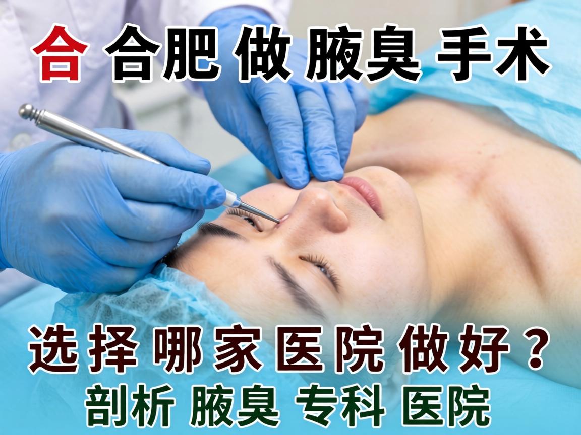 在合肥做腋臭手术，选择哪家医院做好？剖析腋臭专科医院