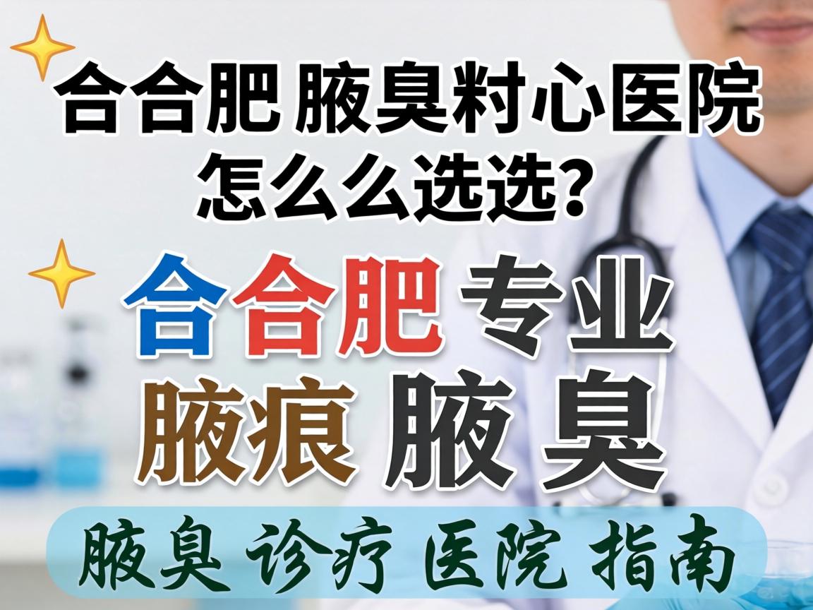 合肥腋臭医院怎么选？合肥专业腋臭诊疗医院指南