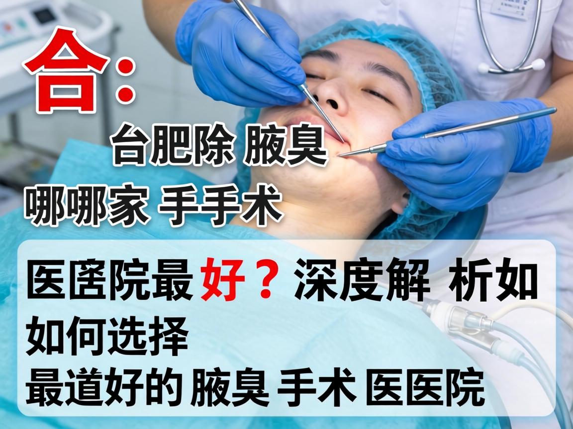 合肥除腋臭手术哪家医院最好？深度解析如何选择最好的腋臭手术医院