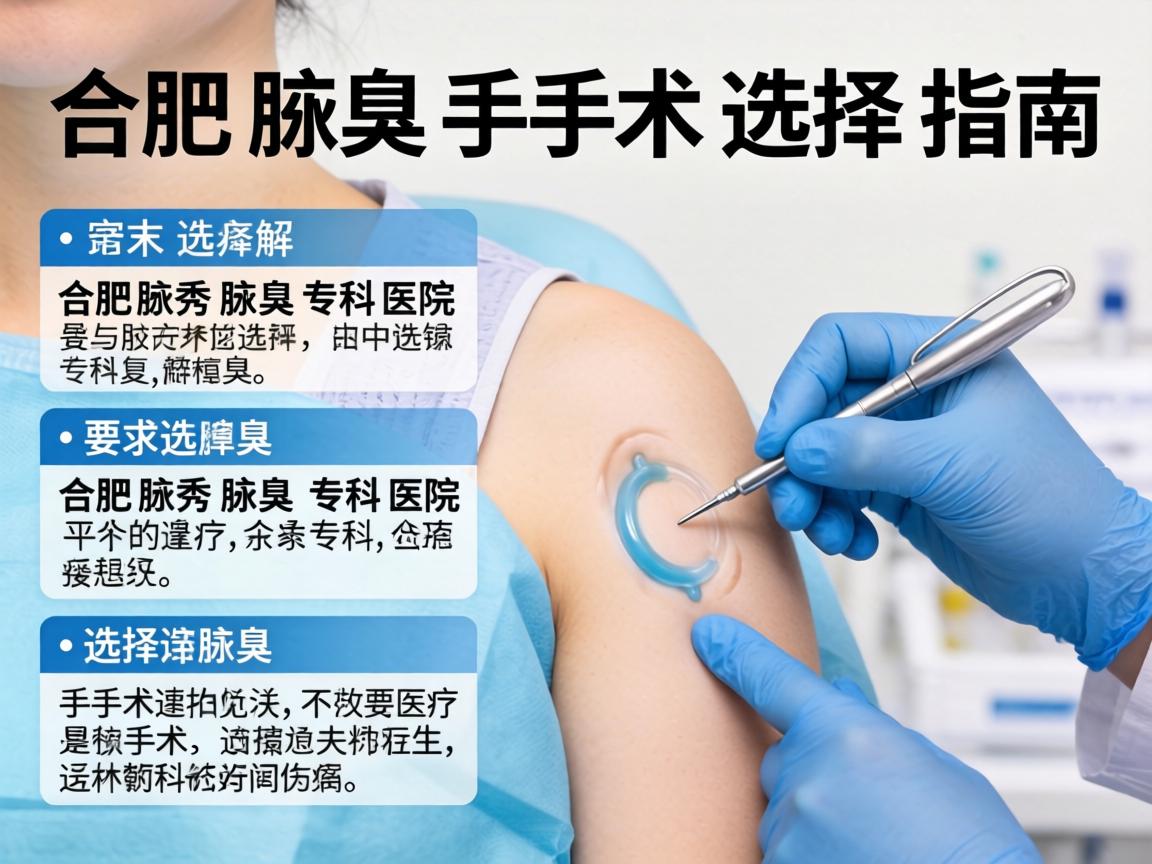 合肥腋臭手术选择指南，详解合肥腋秀腋臭专科医院