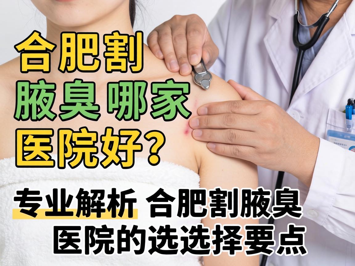 合肥割腋臭哪家医院好？专业解析合肥割腋臭医院的选择要点