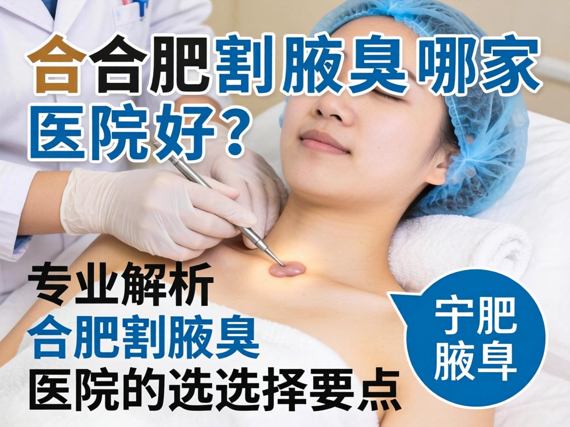 合肥割腋臭哪家医院好？专业解析合肥割腋臭医院的选择要点