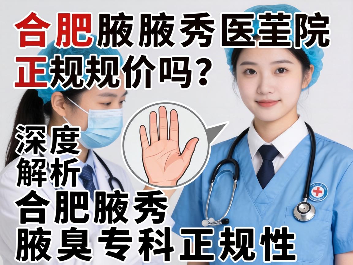 合肥腋秀医院正规吗？深度解析合肥腋秀腋臭专科正规性