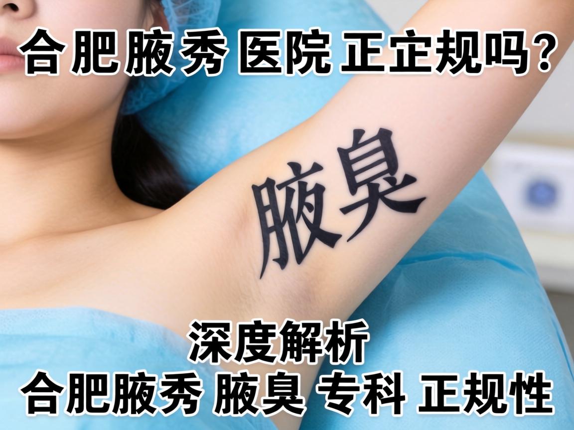 合肥腋秀医院正规吗？深度解析合肥腋秀腋臭专科正规性