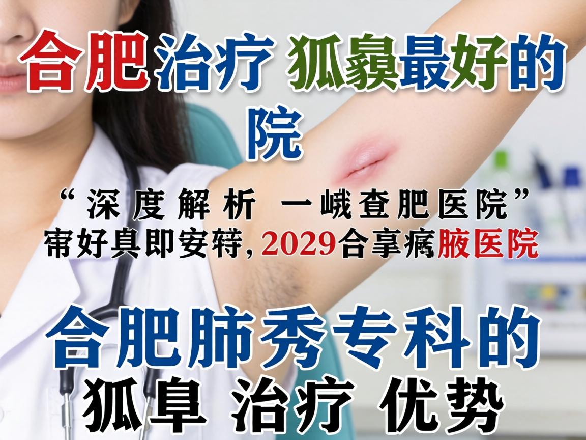 合肥治疗狐臭最好的医院，深度解析合肥腋秀专科的狐臭治疗优势