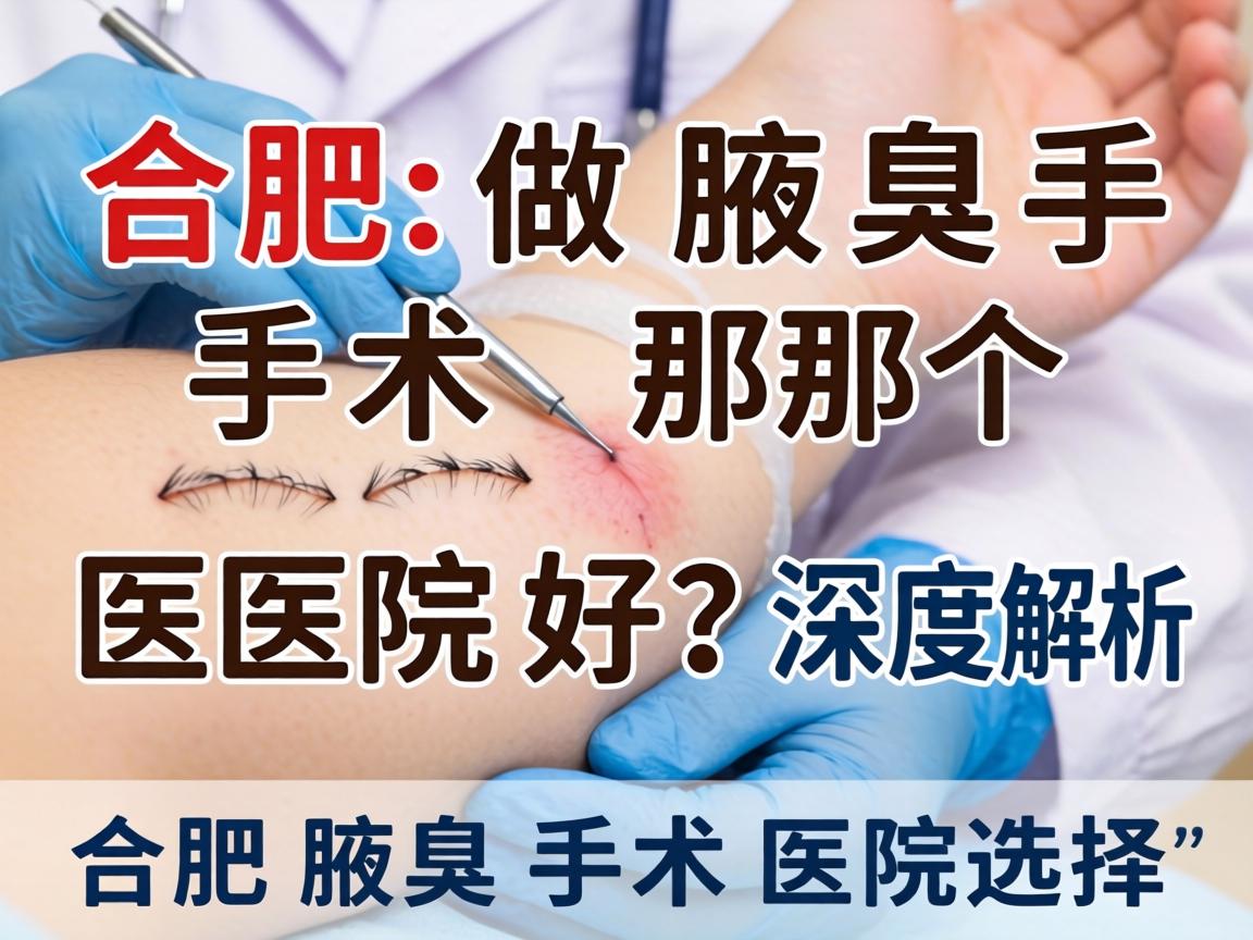 合肥做腋臭手术那个医院好？深度解析合肥腋臭手术医院选择
