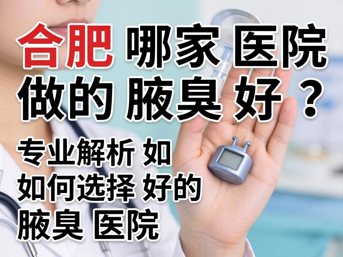 合肥哪家医院做的腋臭好？专业解析如何选择好的腋臭医院