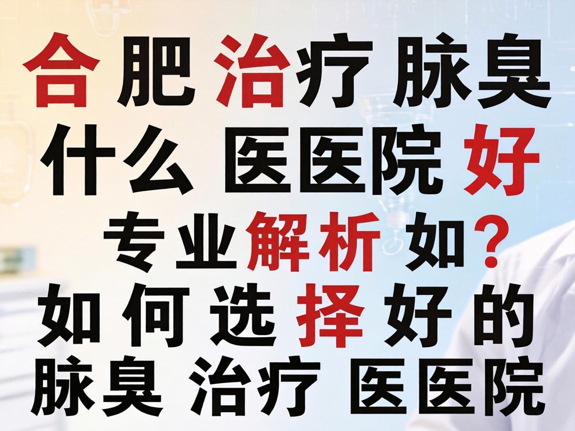 合肥治疗腋臭什么医院好？专业解析如何选择好的腋臭治疗医院