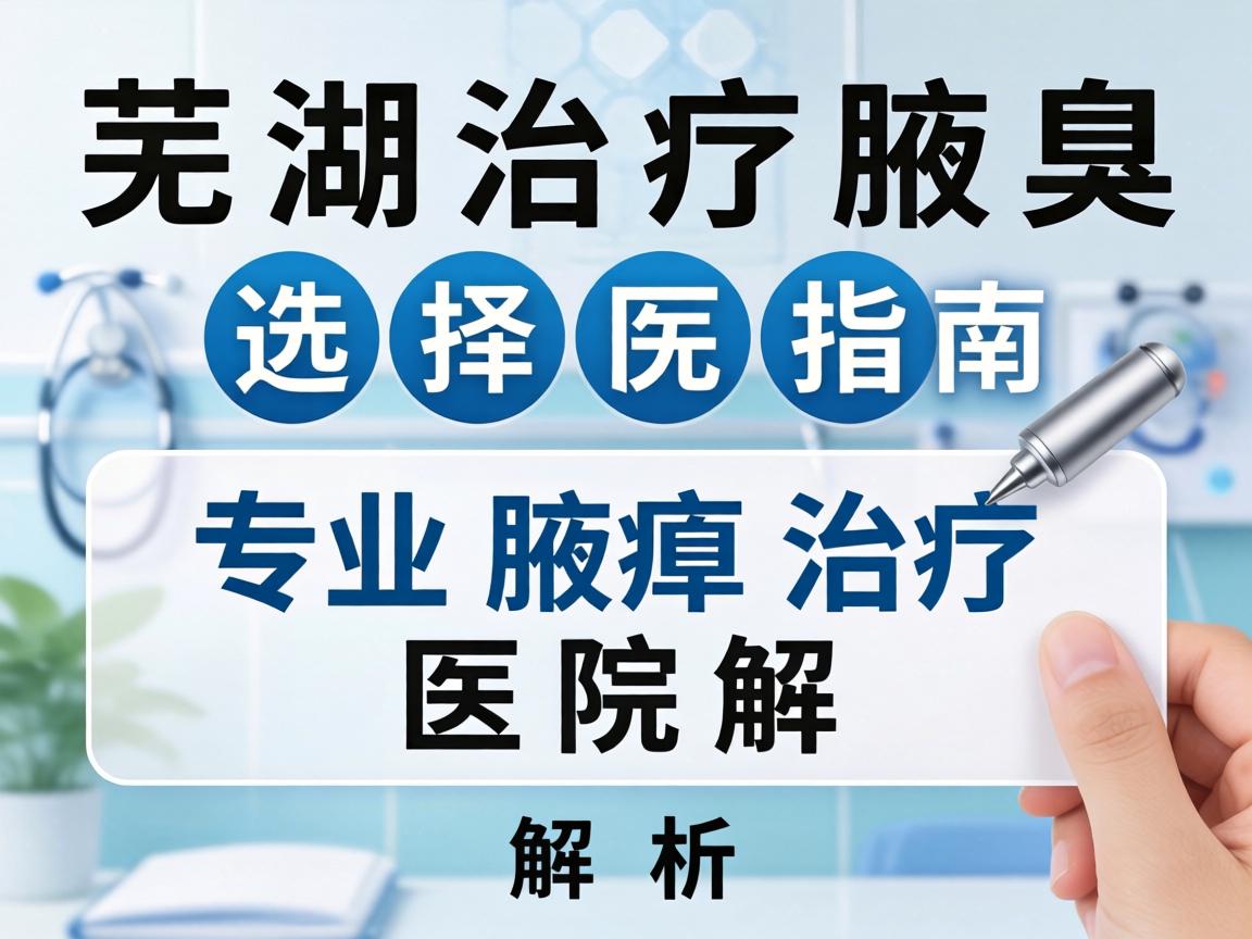 芜湖治疗腋臭医院选择指南，专业腋臭治疗医院解析