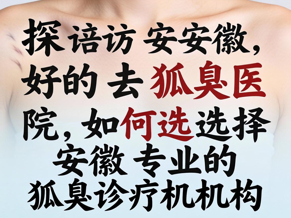 探访安徽好的去狐臭医院，如何选择安徽专业的狐臭诊疗机构