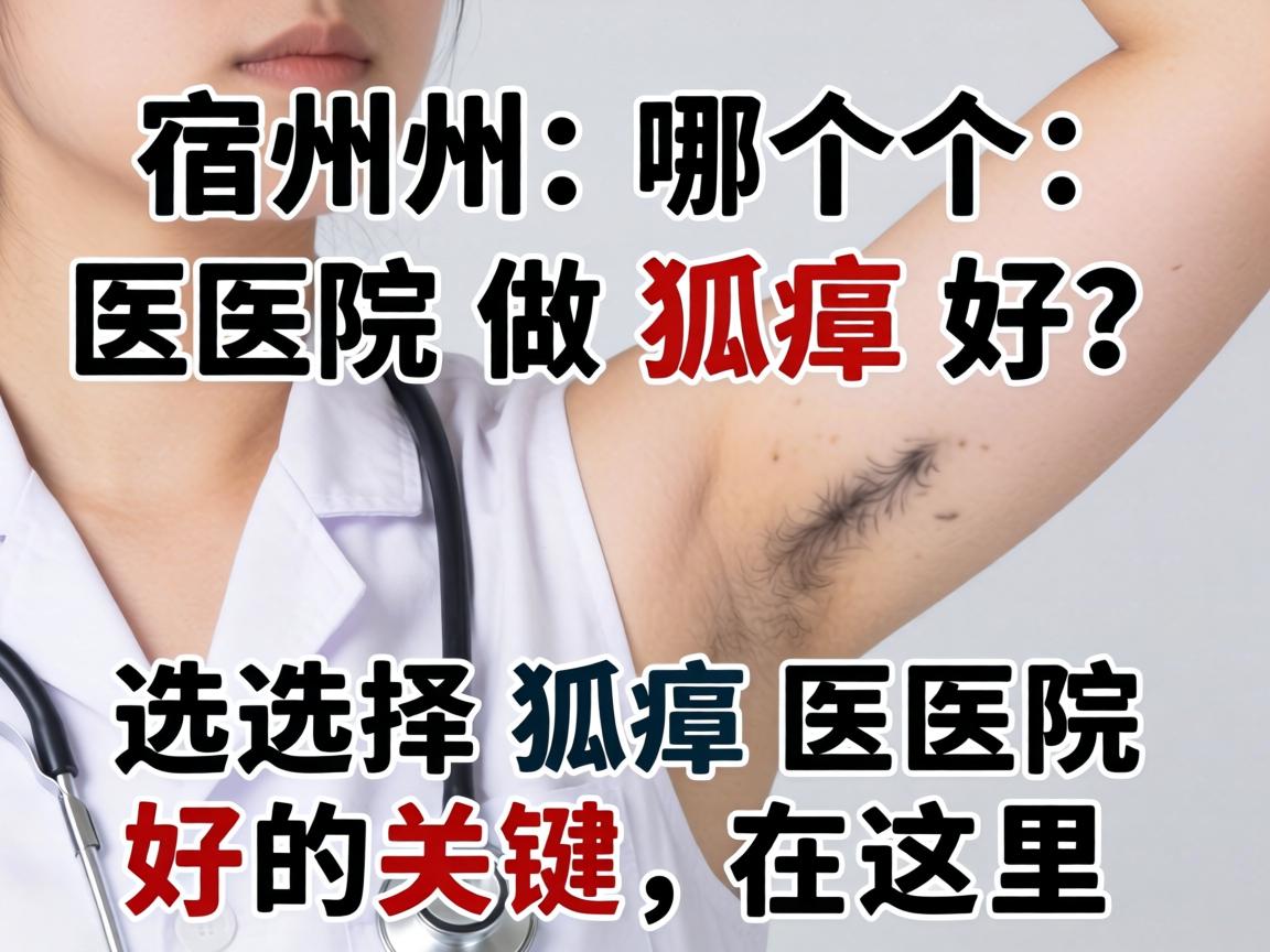 宿州哪个医院做狐臭好？选择狐臭医院好的关键在这里