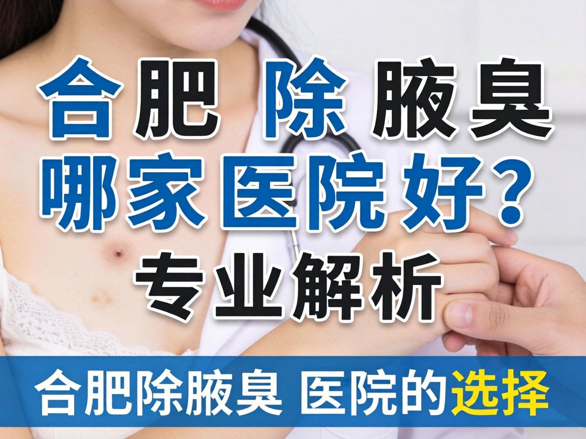 合肥除腋臭哪家医院好？专业解析合肥除腋臭医院的选择