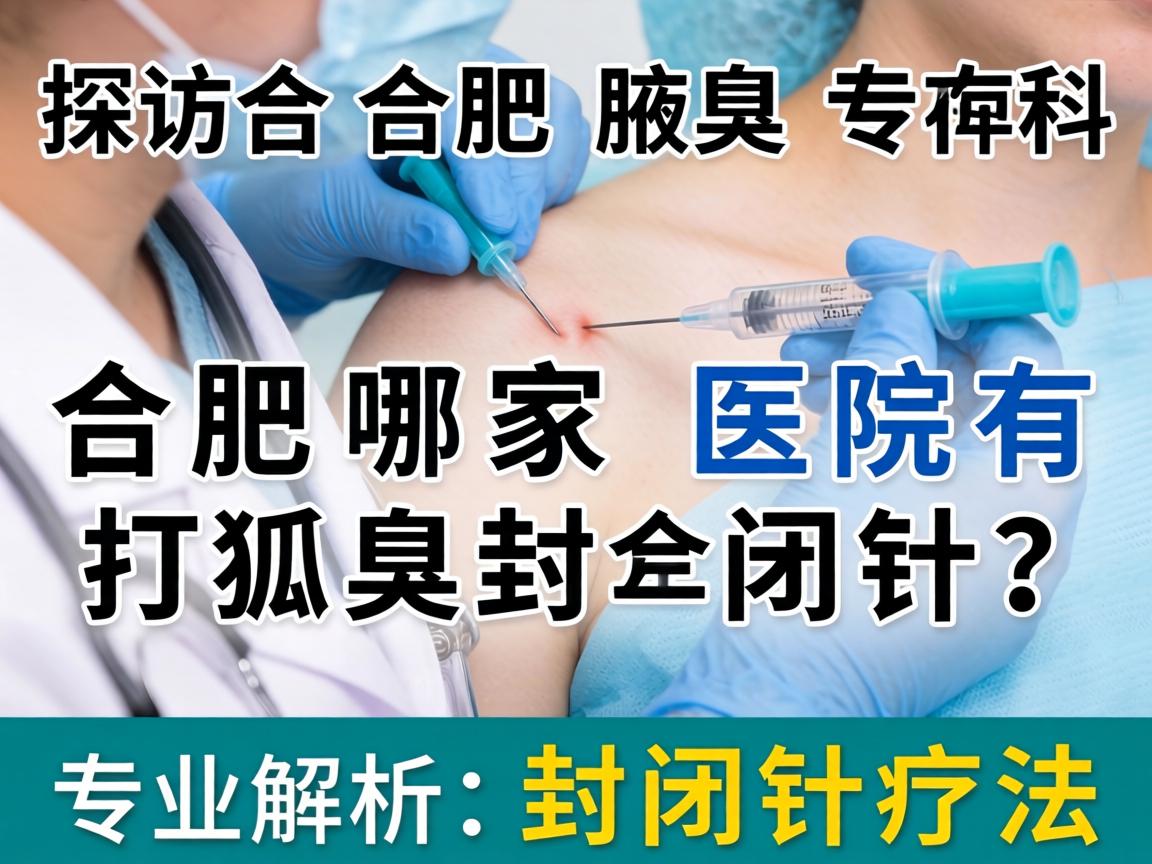探访合肥腋臭专科，合肥哪家医院有打狐臭封闭针？专业解析封闭针疗法