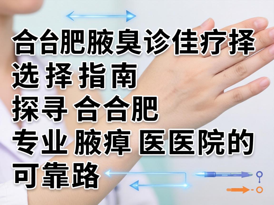 合肥腋臭诊疗选择指南，探寻合肥专业腋臭医院的可靠路径
