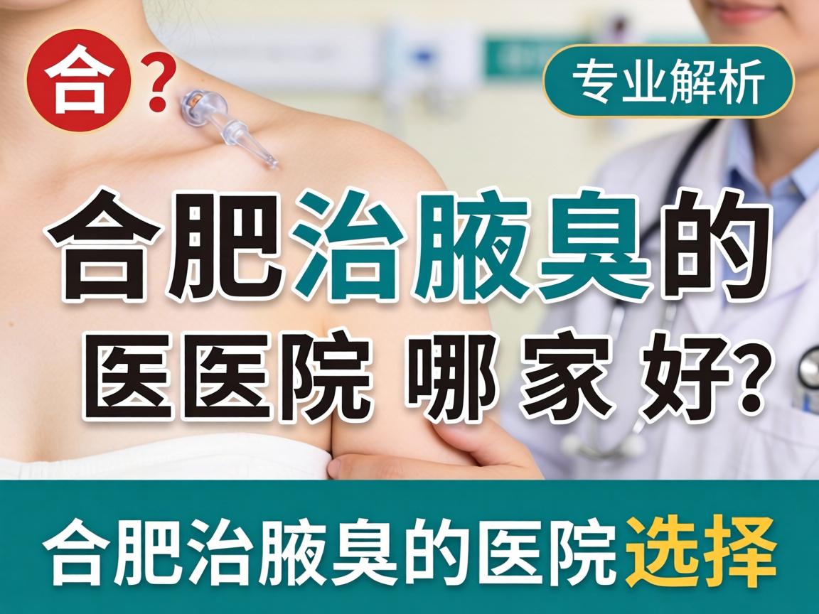 合肥治腋臭的医院哪家好？专业解析合肥治腋臭的医院选择