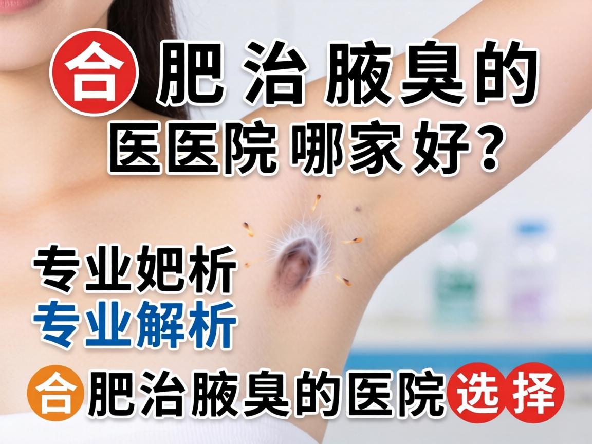合肥治腋臭的医院哪家好？专业解析合肥治腋臭的医院选择