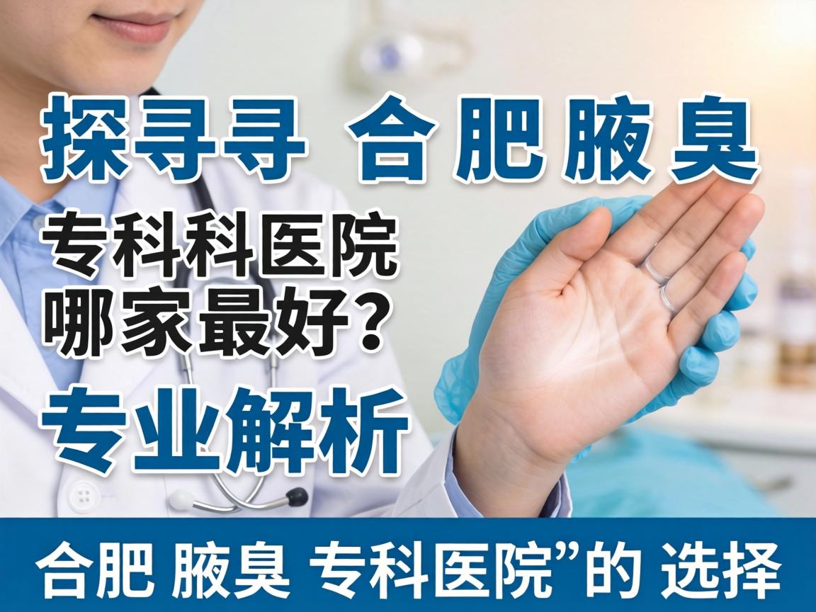 探寻合肥腋臭专科医院哪家最好？专业解析合肥腋臭专科医院的选择