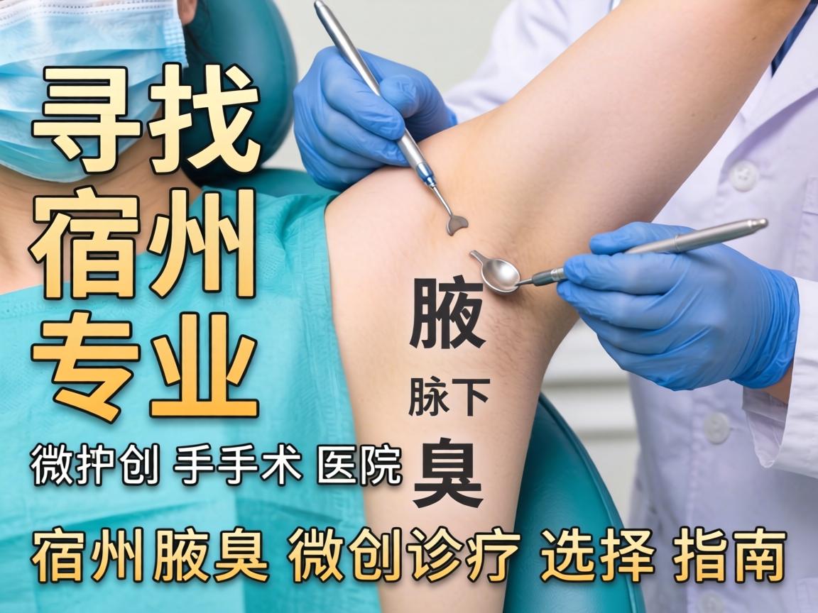 寻找宿州专业腋下微创手术医院，宿州腋臭微创诊疗选择指南