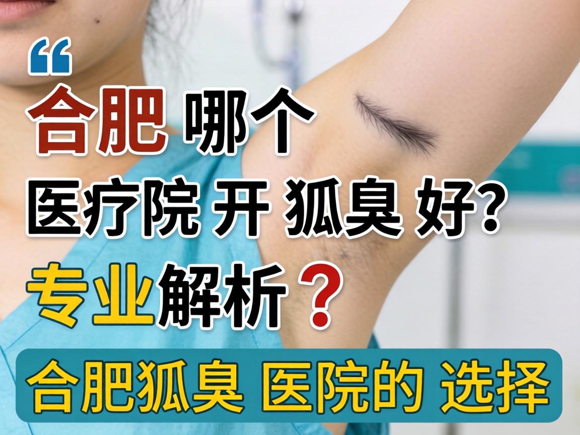 合肥哪个医院开狐臭好？专业解析合肥狐臭医院的选择