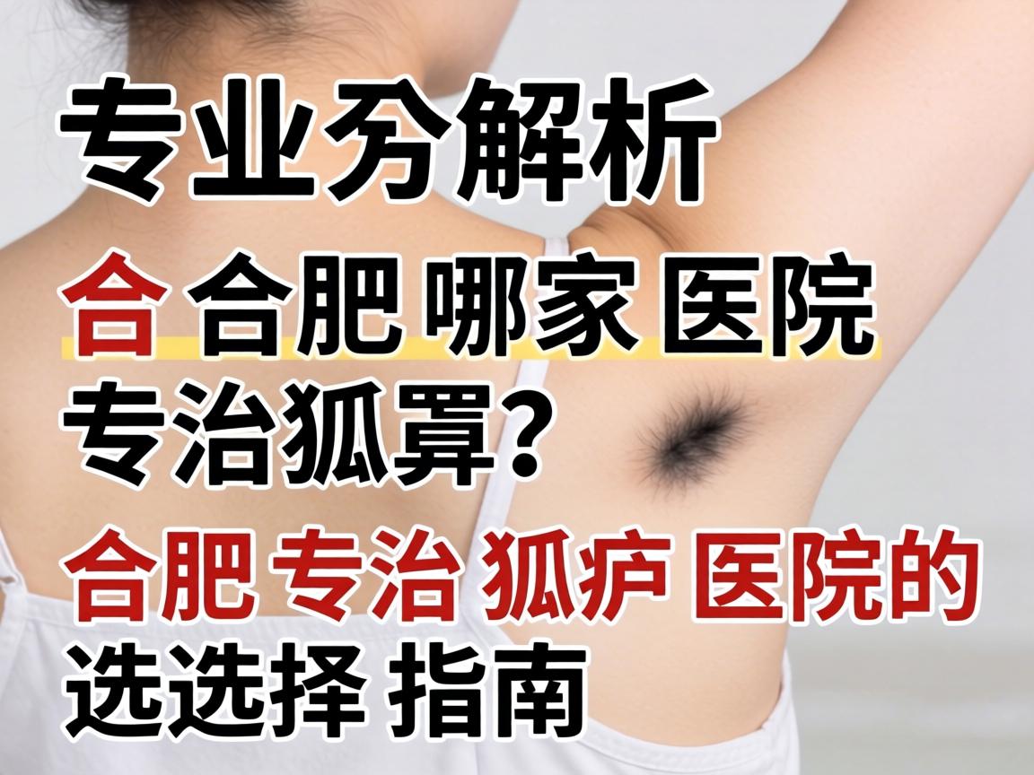 专业解析，合肥哪家医院专治狐臭？合肥专治狐臭医院的选择指南