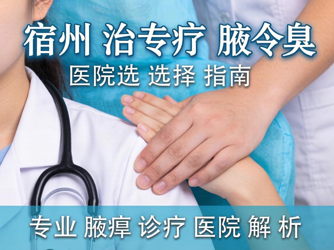 宿州治疗腋臭医院选择指南，专业腋臭诊疗医院解析