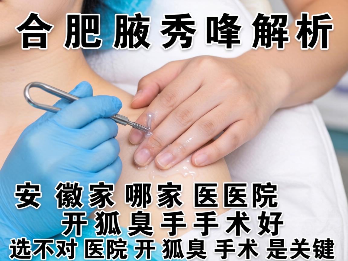 合肥腋秀解析，安徽哪家医院开狐臭手术好，选对医院开狐臭手术是关键