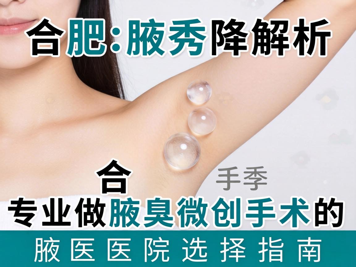 合肥腋秀解析，合肥专业做腋臭微创手术的医院选择指南