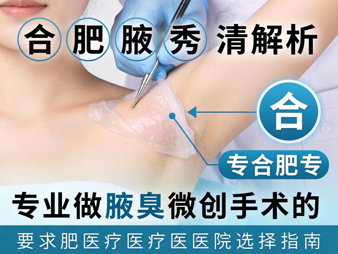 合肥腋秀解析，合肥专业做腋臭微创手术的医院选择指南