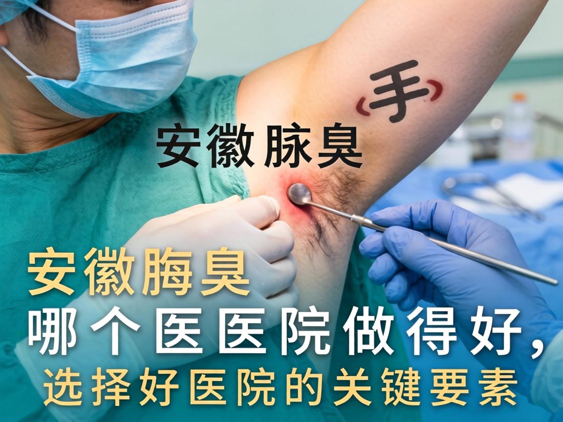 深度解析安徽腋臭手术哪个医院做得好，选择好医院的关键要素