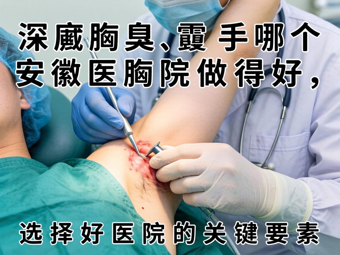 深度解析安徽腋臭手术哪个医院做得好，选择好医院的关键要素
