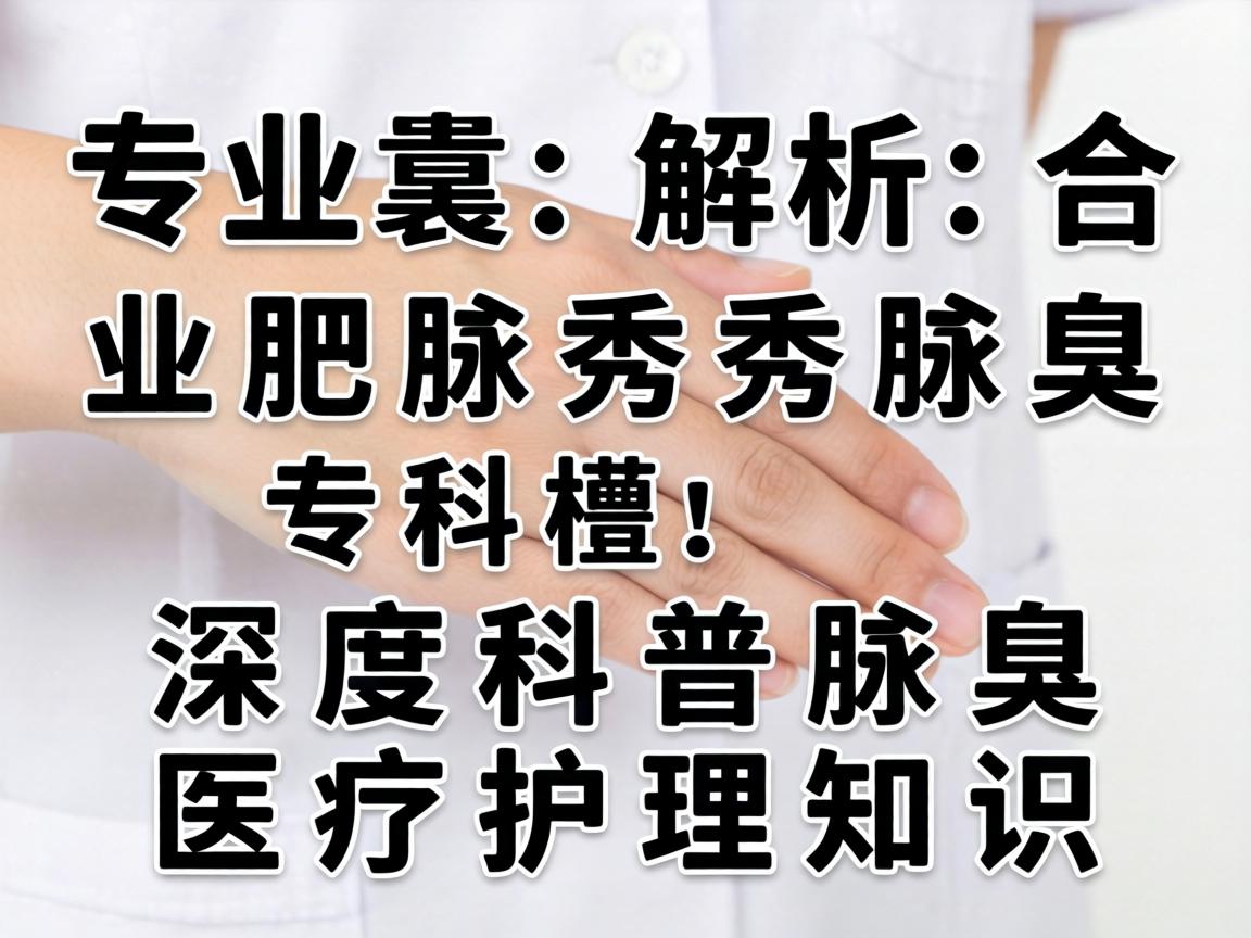 专业解析合肥腋秀腋臭专科，深度科普腋臭医疗护理知识