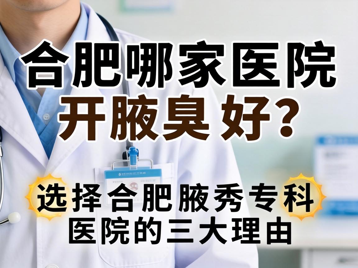 合肥哪家医院开腋臭好？选择合肥腋秀专科医院的三大理由