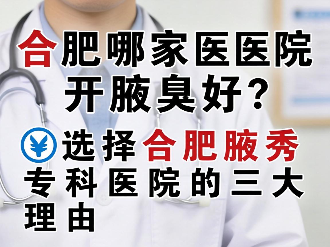 合肥哪家医院开腋臭好？选择合肥腋秀专科医院的三大理由
