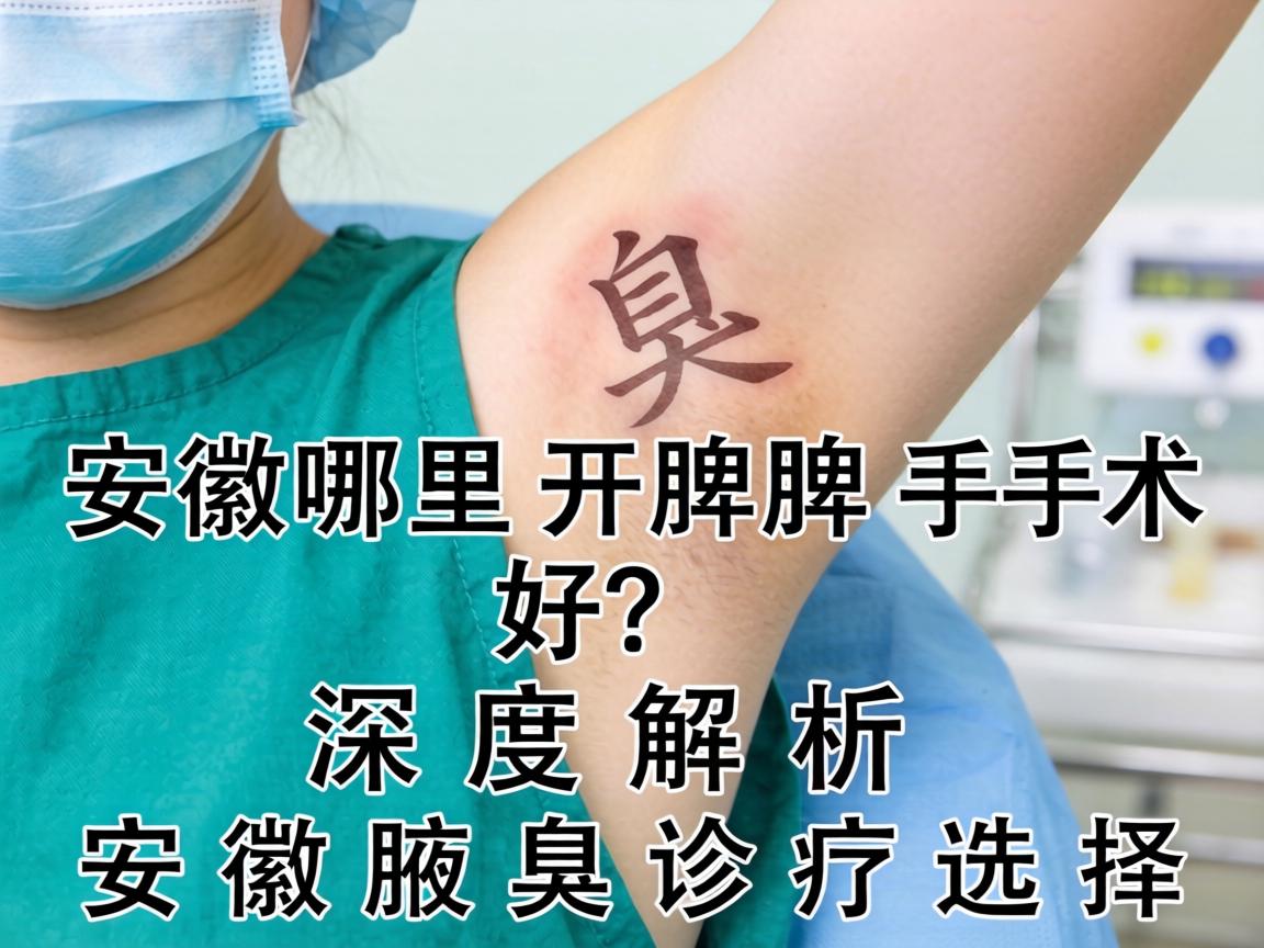 安徽哪里开腋臭手术好？深度解析安徽腋臭诊疗选择