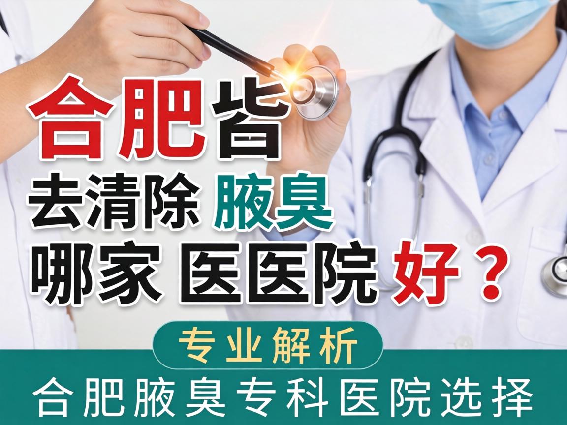 合肥去除腋臭哪家医院好？专业解析合肥腋臭专科医院选择
