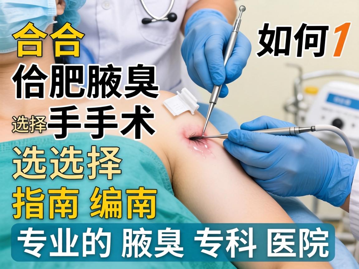 合肥腋臭手术选择指南，如何挑选专业的腋臭专科医院