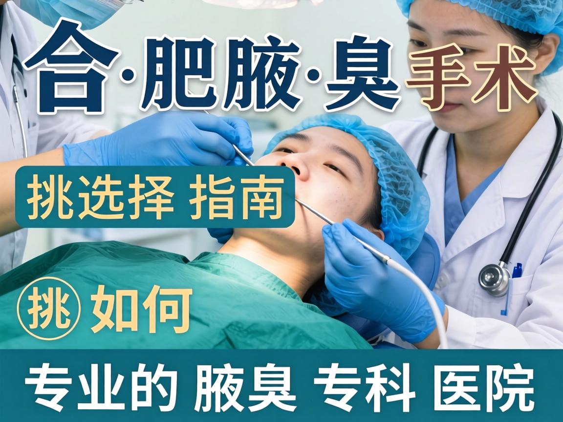 合肥腋臭手术选择指南，如何挑选专业的腋臭专科医院