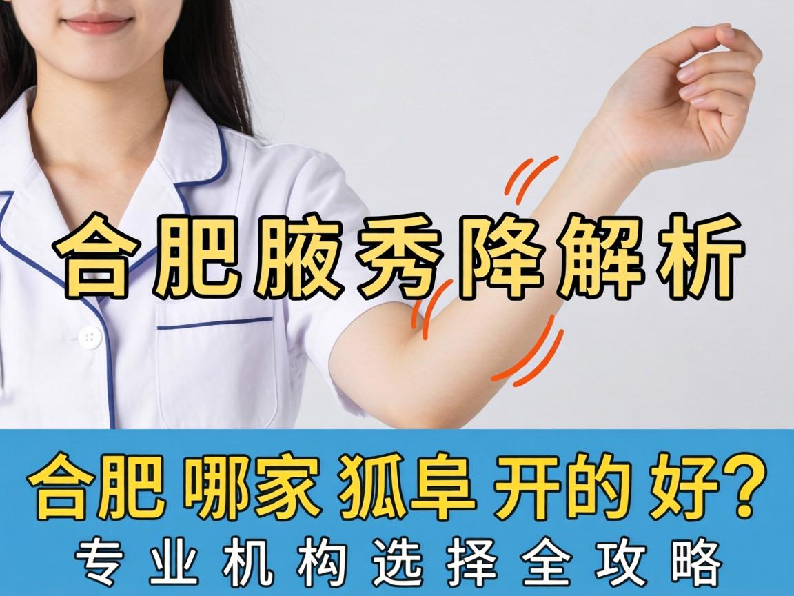 合肥腋秀解析，合肥哪家狐臭开的好？专业机构选择全攻略