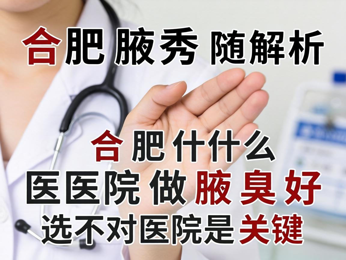 合肥腋秀解析，合肥什么医院做腋臭好，选对医院是关键