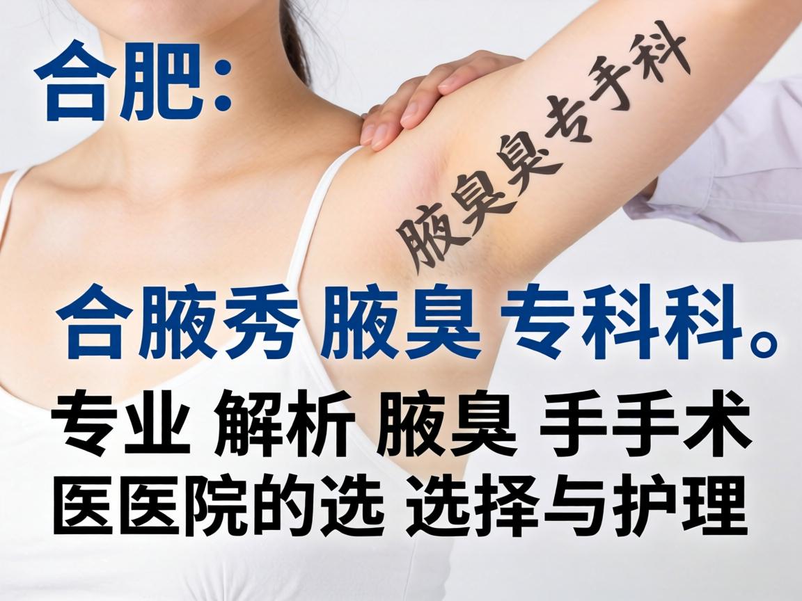 合肥腋秀腋臭专科，专业解析腋臭手术医院的选择与护理