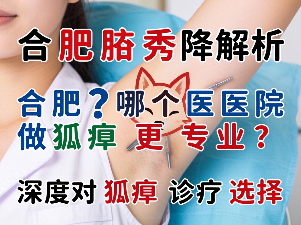 合肥腋秀解析，合肥哪个医院做狐臭更专业？深度对比狐臭诊疗选择