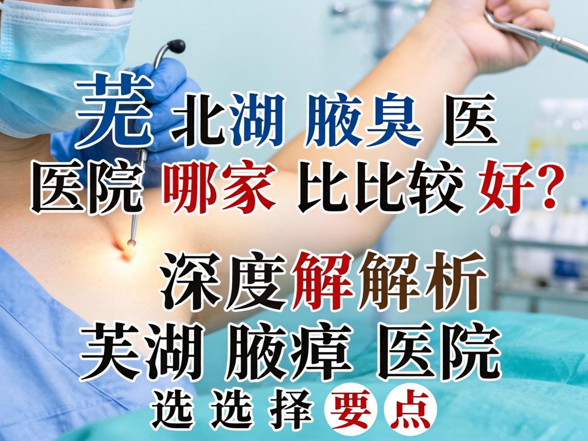 芜湖腋臭医院哪家比较好？深度解析芜湖腋臭医院选择要点