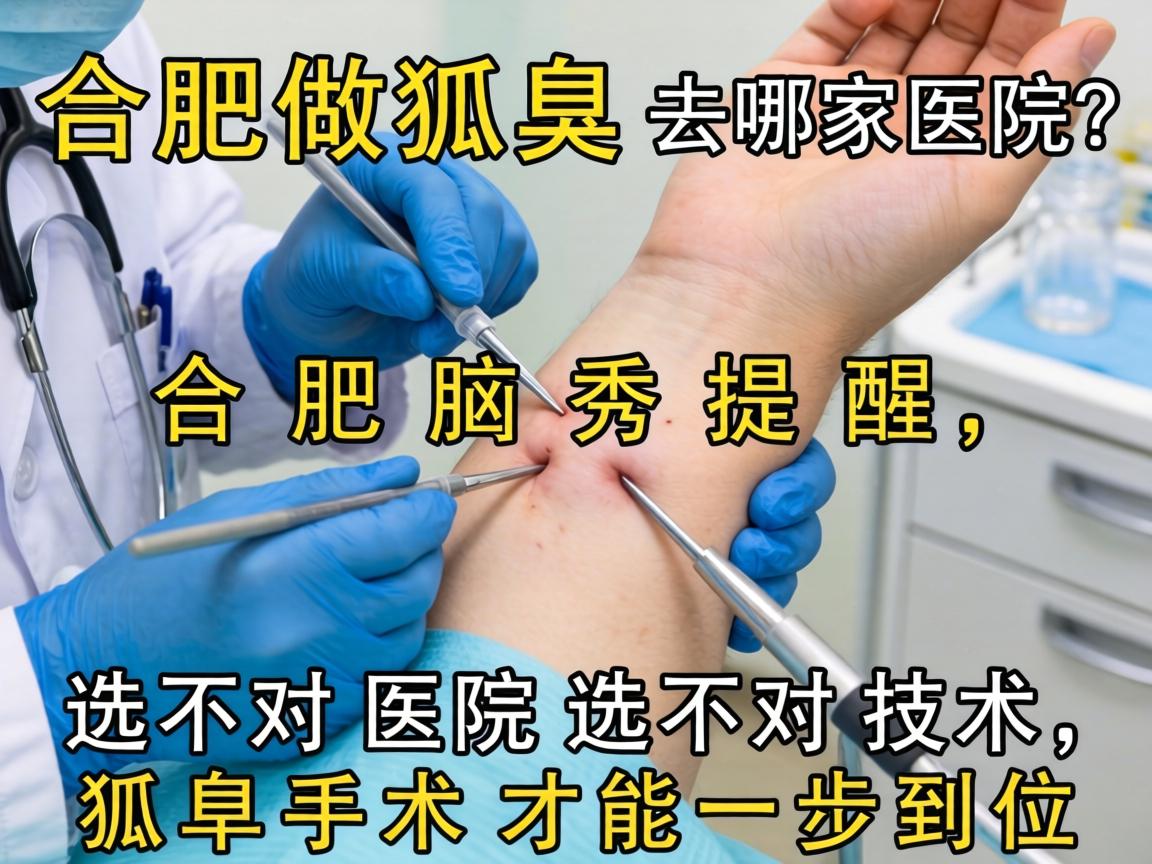 合肥做狐臭手术去哪家医院？合肥腋秀提醒，选对医院选对技术，狐臭手术才能一步到位