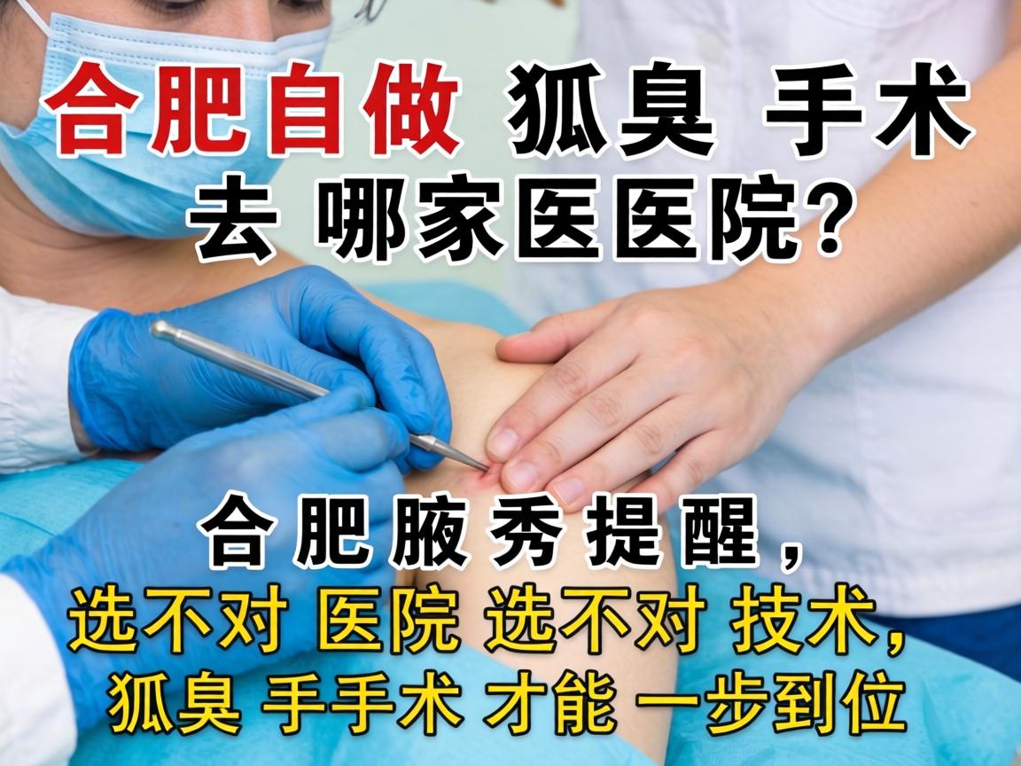 合肥做狐臭手术去哪家医院？合肥腋秀提醒，选对医院选对技术，狐臭手术才能一步到位