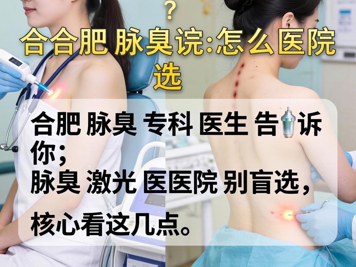 合肥腋臭激光医院怎么选？合肥腋臭专科医生告诉你，腋臭激光医院别盲选，核心看这几点