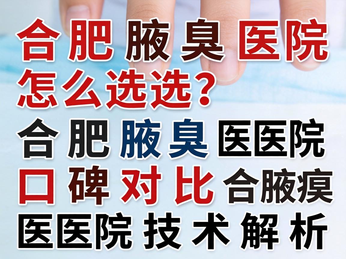 合肥腋臭医院怎么选？合肥腋臭医院口碑对比，合肥腋臭医院技术解析